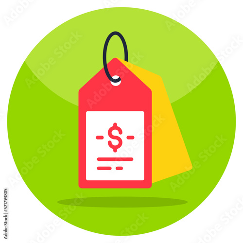 Unique design icon of price tag
