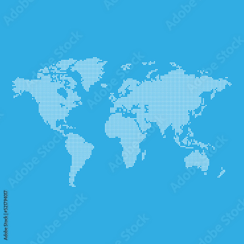 Dotted world map. Vector Template of World Map for website  cover  design or infographics. Global maps concept isolated on white background. EPS 10.