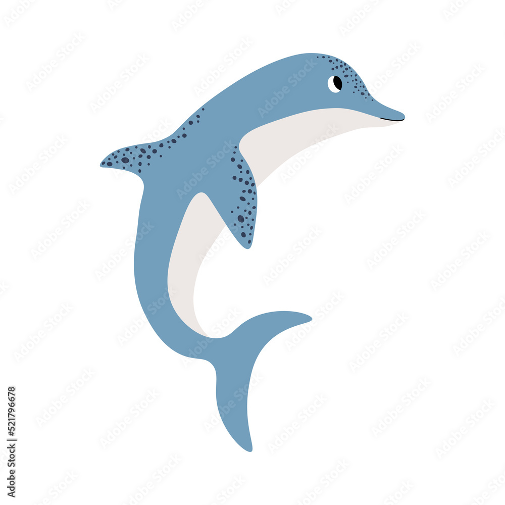 Cute vector ocean illustration with dolphin.Underwater cartoon creatures.Marine animals.Cute childrens design for fabric, clothing,book, postcard,wrapping paper Cute vector ocean illustration with dolphin.Underwater cartoon creatures.Marine animals.Cute childrens design for fabric, clothing,book, postcard,wrapping paper