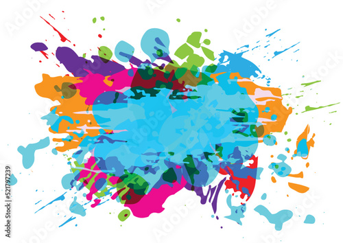 Abstract vector splatter multi color background design. illustration vector design.