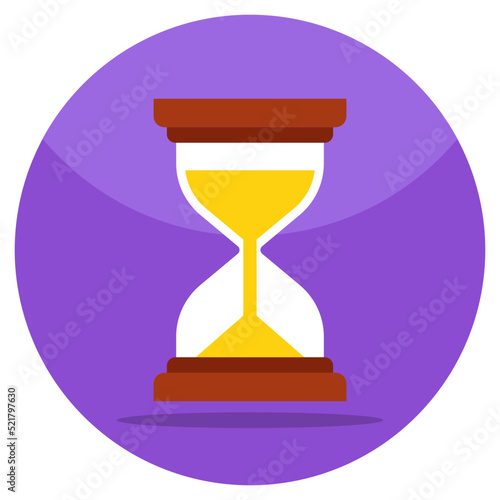 A vintage timer device, icon of sandglass