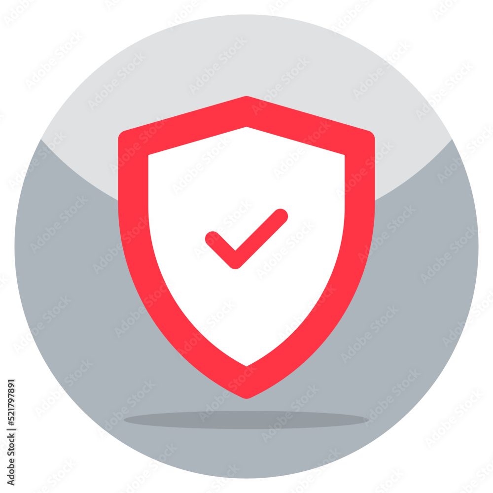 An editable design icon of security shield An editable design icon of security shield