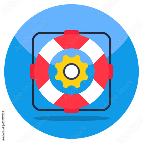 Editable design icon of risk management 