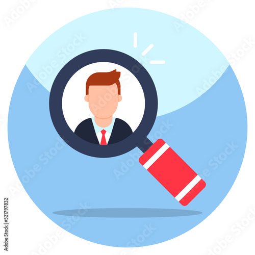 Editable design illustration of headhunting