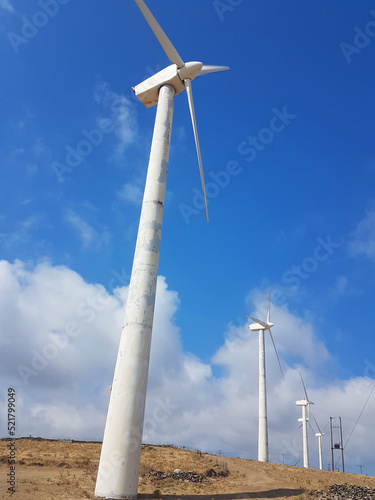 wind-energy park wind generators in andros island greece