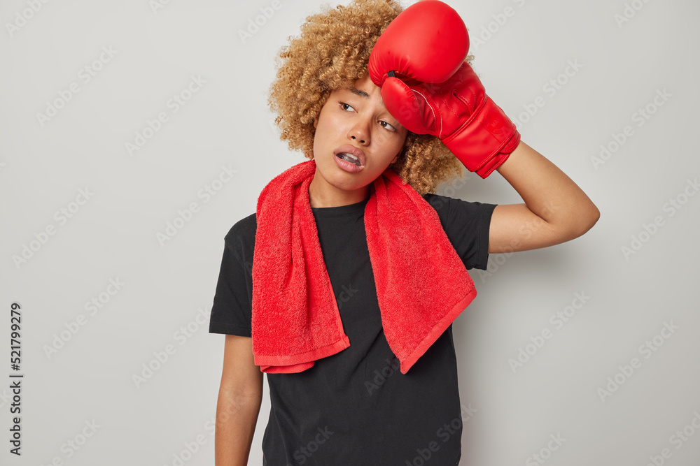 Boxing gloves around sales neck