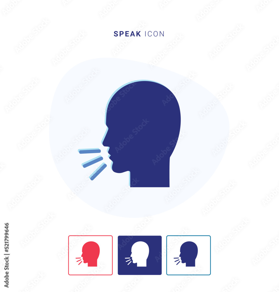 head icon with bubble head icon with bubble