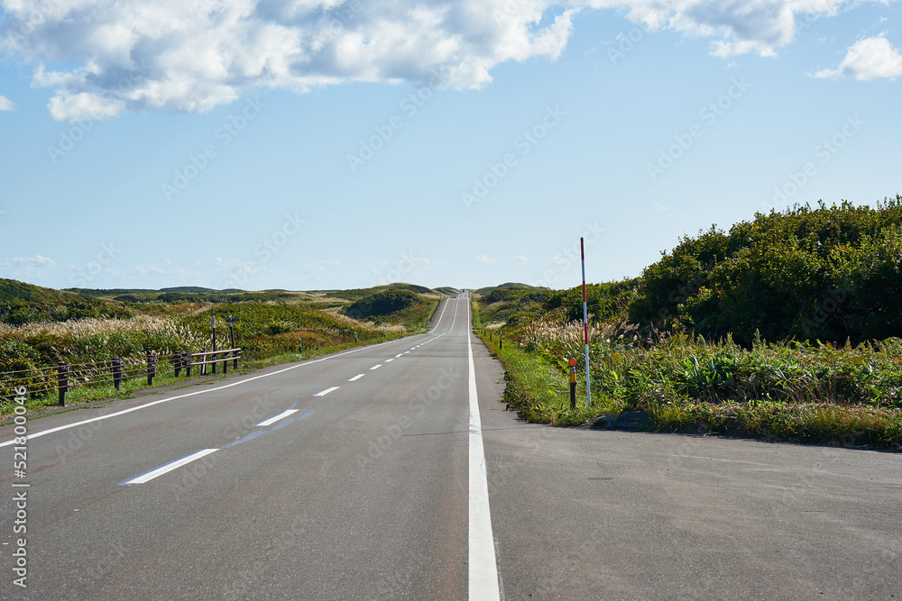 Fototapeta premium 北海道 道道106号線 日本海オロロンライン