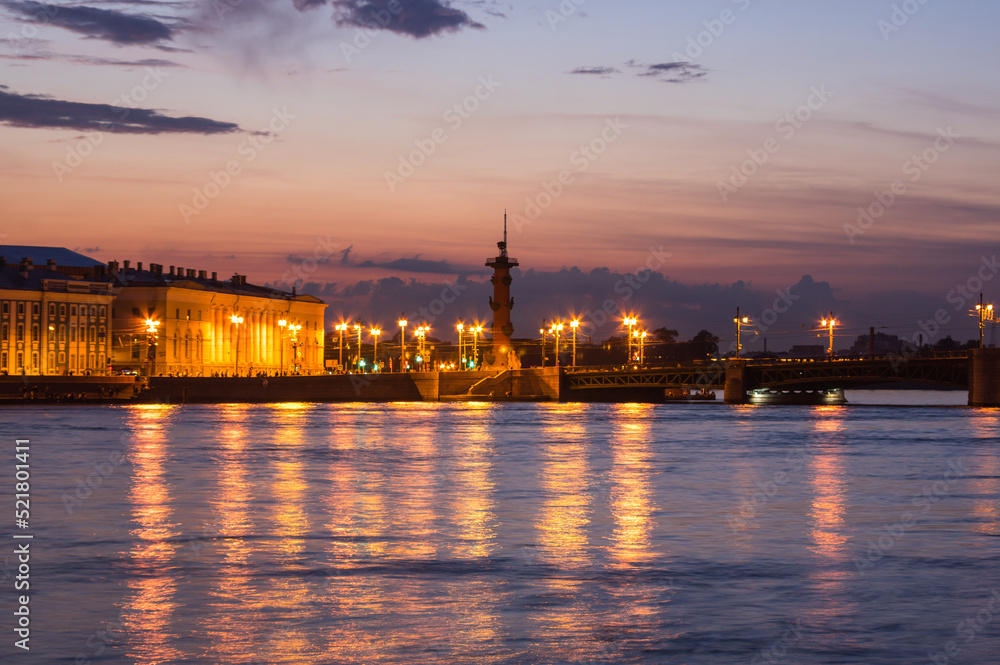 Fototapeta premium View on Vasilyevsky island in Saint Petersburg