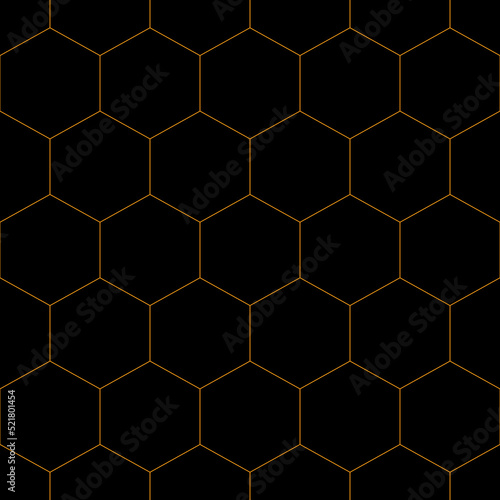 Seamless hexagons vector pattern. Honeycomb abstract geometric background.