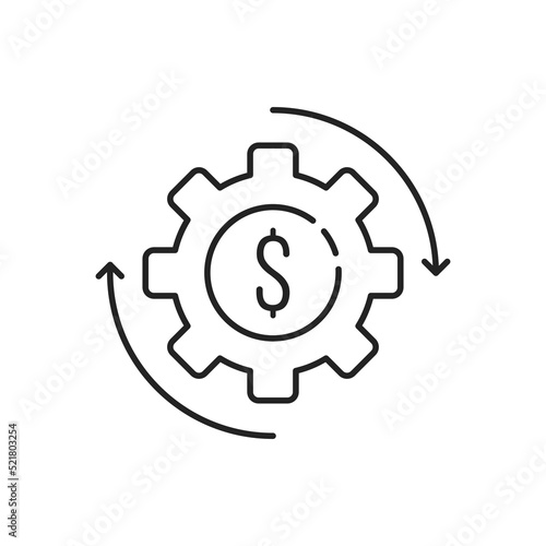 efficient use of funds or money management icon
