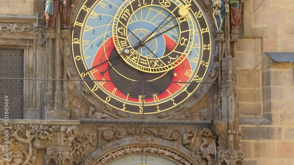 Prague Astronomical Clock close-up in the Prague Old Town, Czech Republic Prague Astronomical Clock close-up in the Prague Old Town, Czech Republic