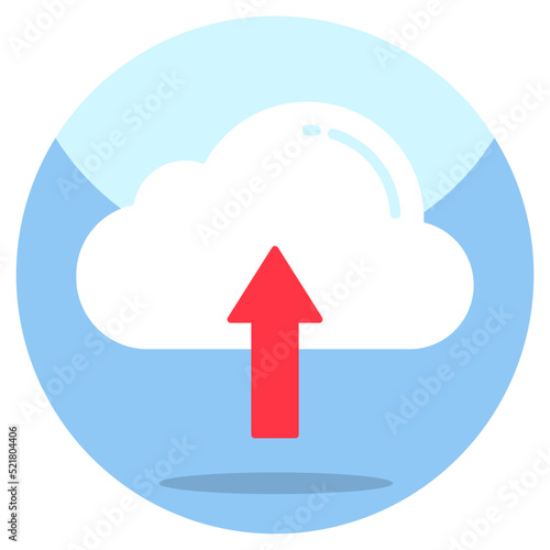 Premium download icon of cloud upload