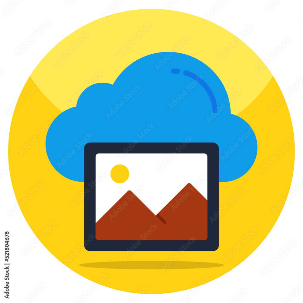 Modern design icon of cloud photo