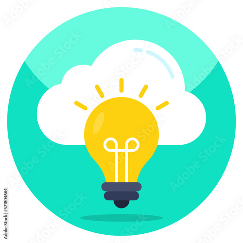 Editable design icon of cloud idea