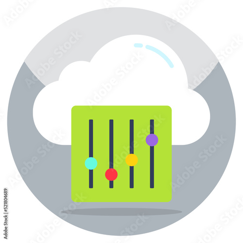 An icon design of cloud equalizer 