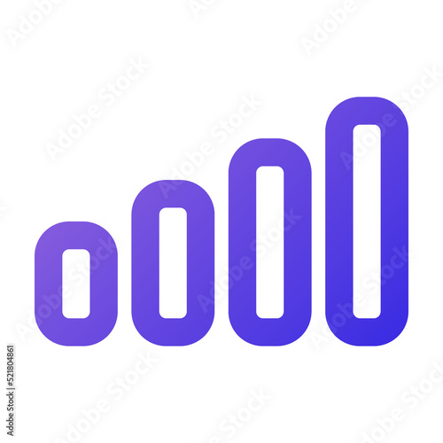 signal icon outline gradient style
