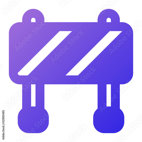 roadwork icon gradient style