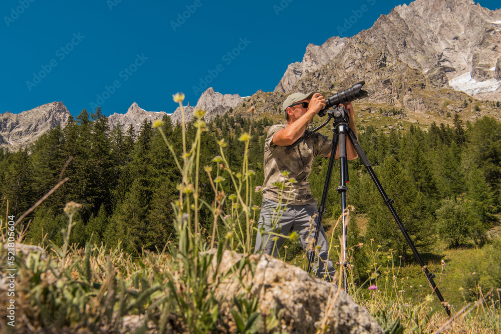 Landscape Photographer Catching the Mountain View
