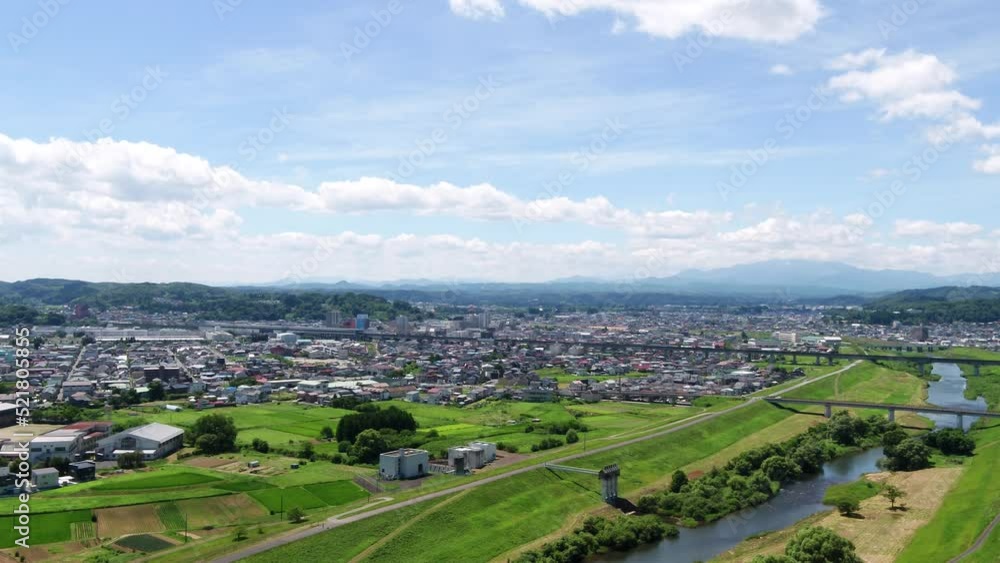 《岩手県》一関市の街並み 《岩手県》一関市の街並み