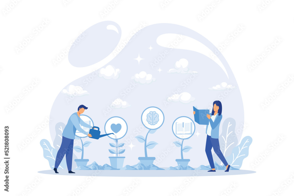 Mentoring vector illustration. Flat motivation couch persons concept. Employee education development teacher and inspiring leader knowledge. Mentoring vector illustration. Flat motivation couch persons concept. Employee education development teacher and inspiring leader knowledge.