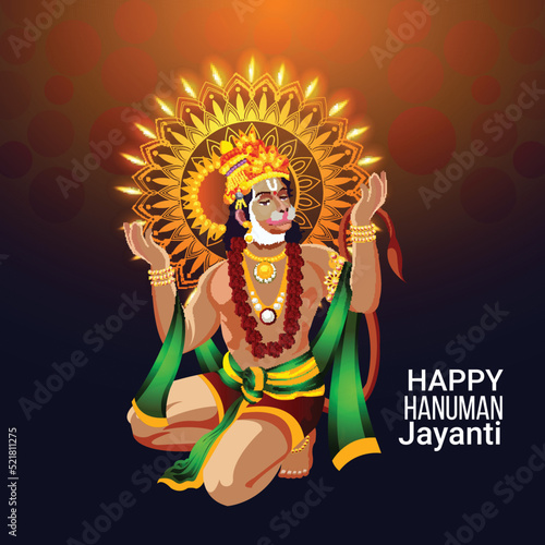 Shri hanuman jayanti indian festival background