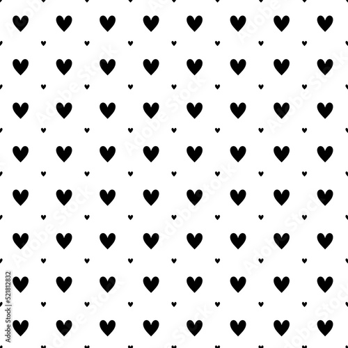 Seamless White And Black Heart Shaped Abstract Geometric Background Vector For Wallpaper Wrapping Background