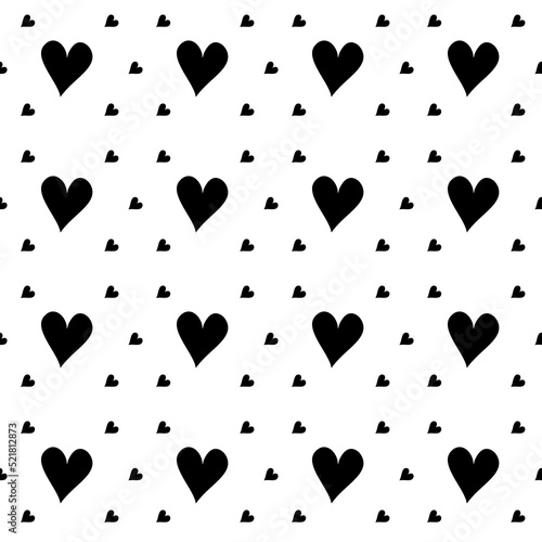 Seamless White And Black Heart Shaped Abstract Geometric Background Vector For Wallpaper Wrapping Background