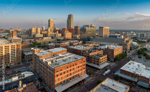 Omaha Skyline Summer Aerial 4K © High Note Media
