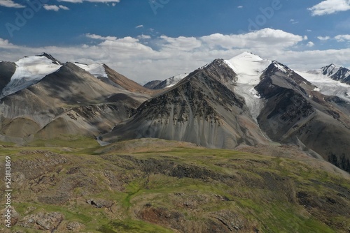 Glaciers in the Arabel Valley. Kyrgyzstan.