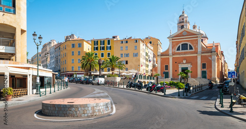 Fototapeta Naklejka Na Ścianę i Meble -  Ajaccio Cathedral in city center, Corsica, France.