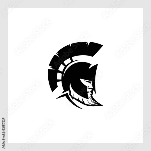 spartan character logo design