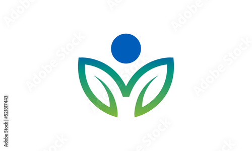 People hearth care logo, Medical Clinic, Human leaf logo, Herbal nutrition and Fitness logo	