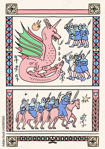 Fresque médiévale photo