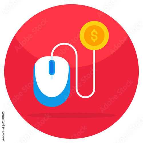Modern design icon of pay per click 