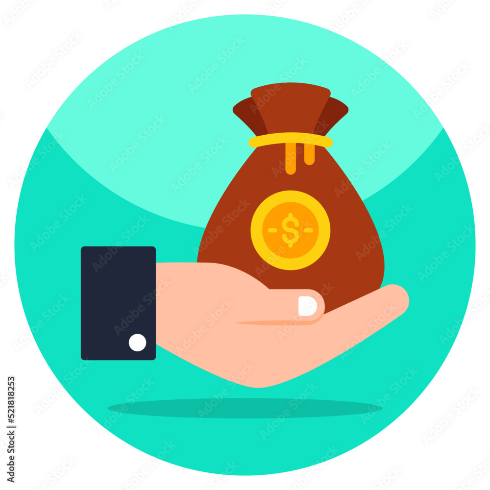 Trendy design icon of giving money Trendy design icon of giving money