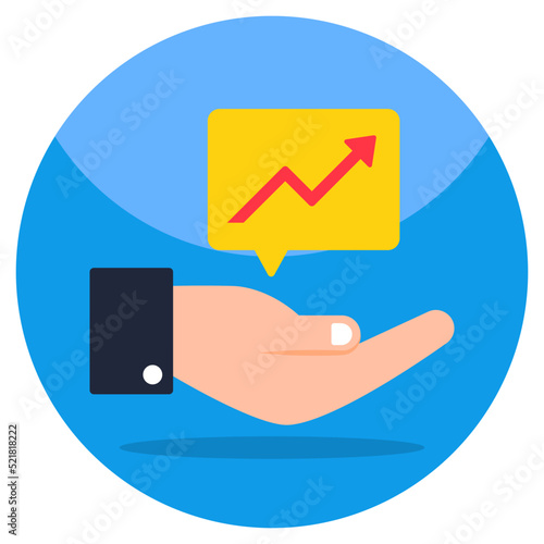 An icon design of analytical chat