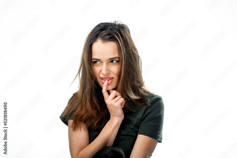 Beautiful brunette woman sexy looking. Pretty young lady posing in the studio. Beautiful brunette woman sexy looking. Pretty young lady posing in the studio.