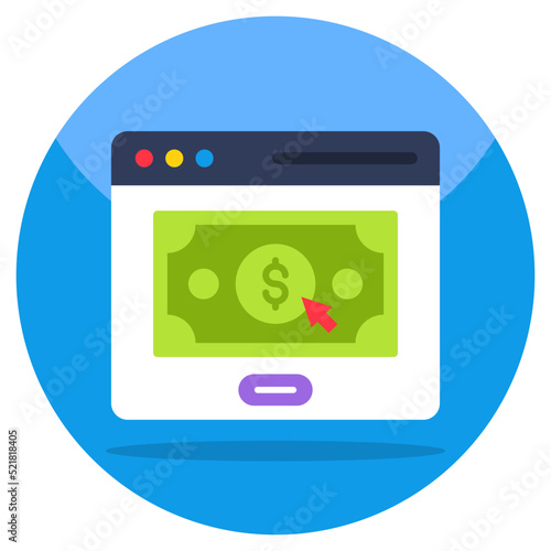 Vector design of banking website 