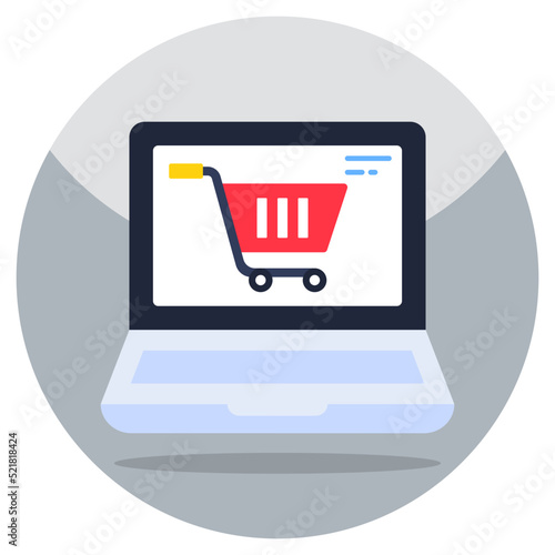 Trendy design icon of online shopping 