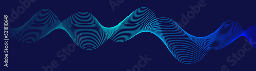 futuristic wave energy technology concept fluid art ink style motion blur over dark blue light speed rays science background