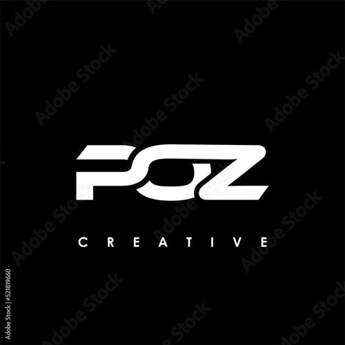 POZ Letter Initial Logo Design Template Vector Illustration
