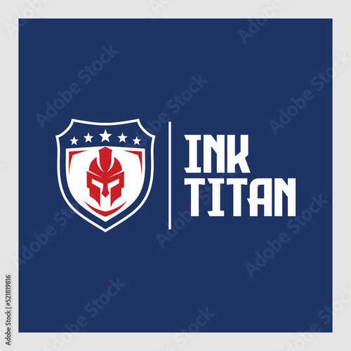 titan or spartan logotype with strong character
