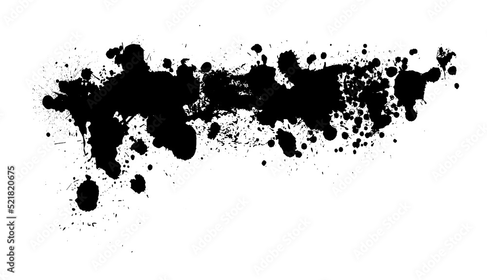 Obraz premium Black blob object on White Background. Vector illustration