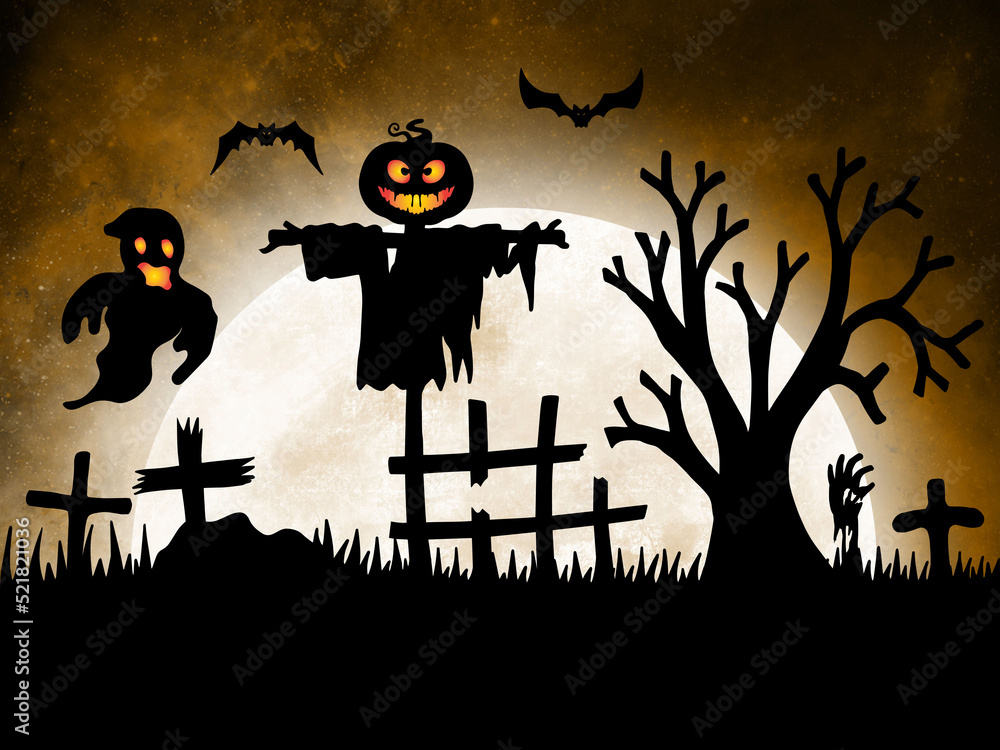 Halloween Moonlight Background Illustration Halloween Moonlight Background Illustration