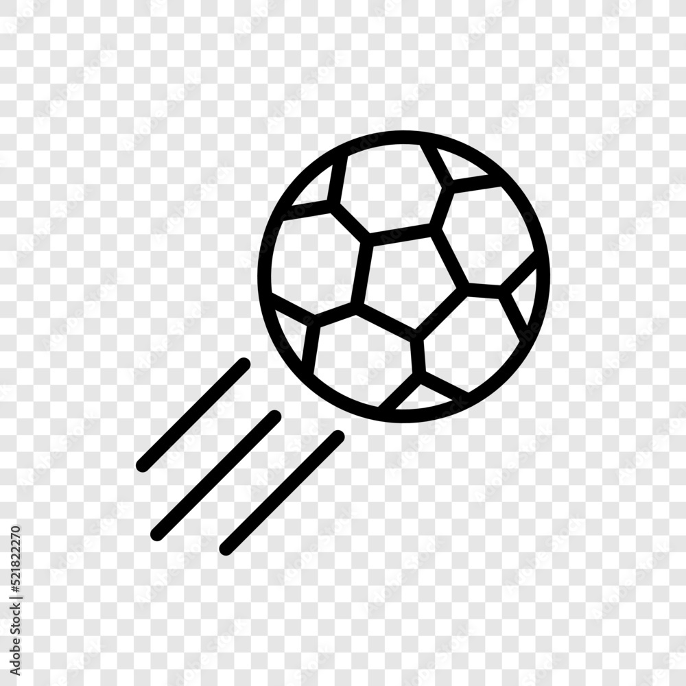 Fototapeta premium Football simple icon vector. Flat design. Transparent grid.ai