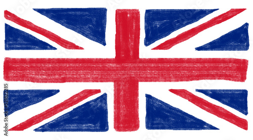 hand painted flag of the United Kingdom (UK) aka Union Jack tran