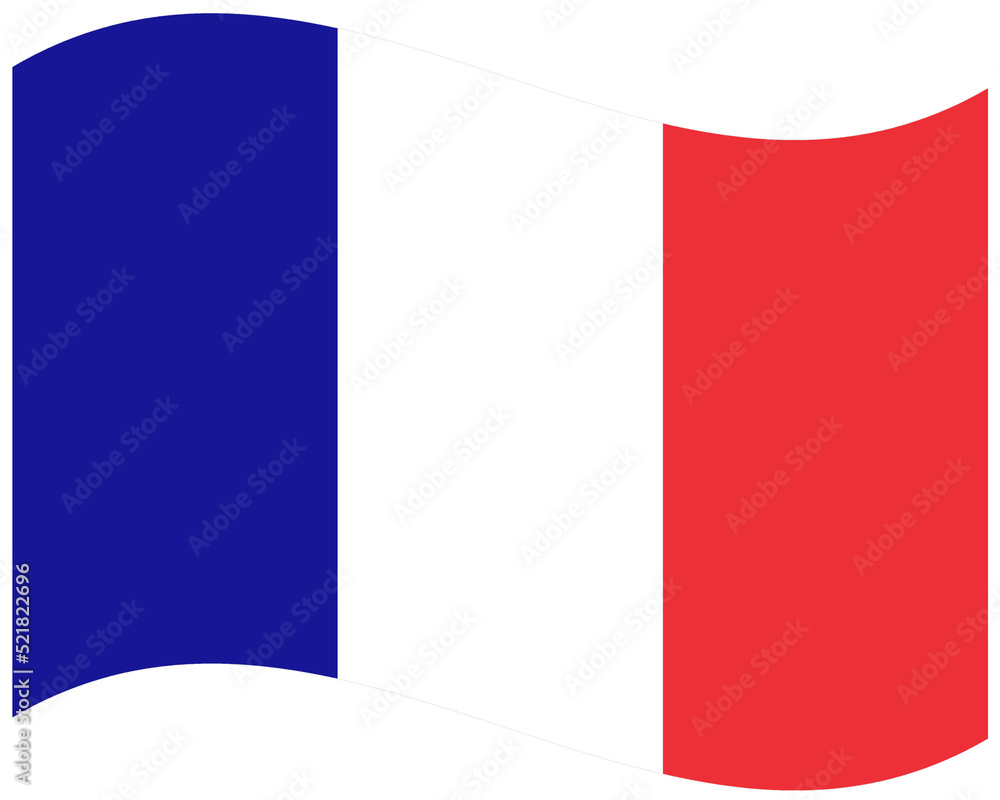 waving flag of France transparent PNG
