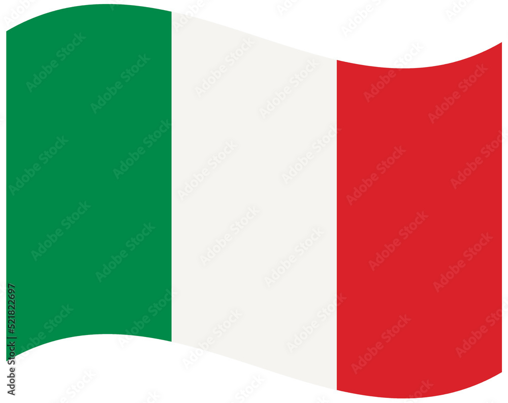 waving flag of Italy transparent PNG