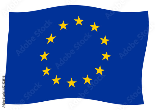 flag of the European Union (EU) flying in the wind